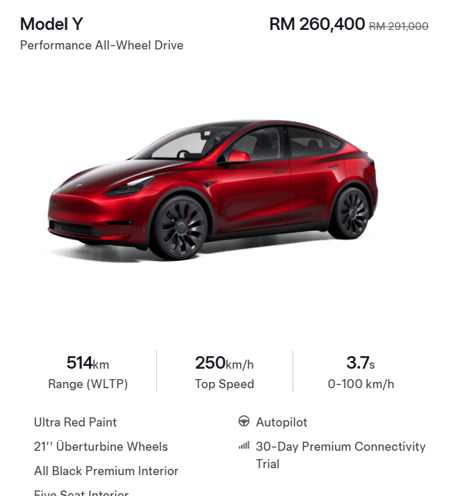 Tesla Unveils the 2025 Refreshed Model Y Juniper in China 8 The Tesla Model Y price and range variations. (Image Source: Tesla)