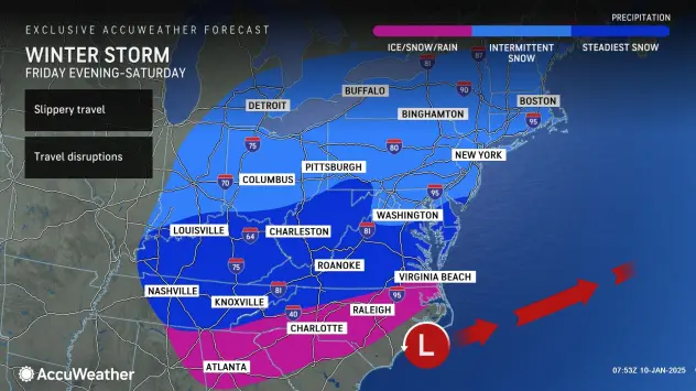 Georgia Power Outage Due To Winter Storm: What You Need To Know 2 The weather in Georgia is expected to hit by heavy Winter storms in the next 4-48 hours. (Image Source: AccuWeather)