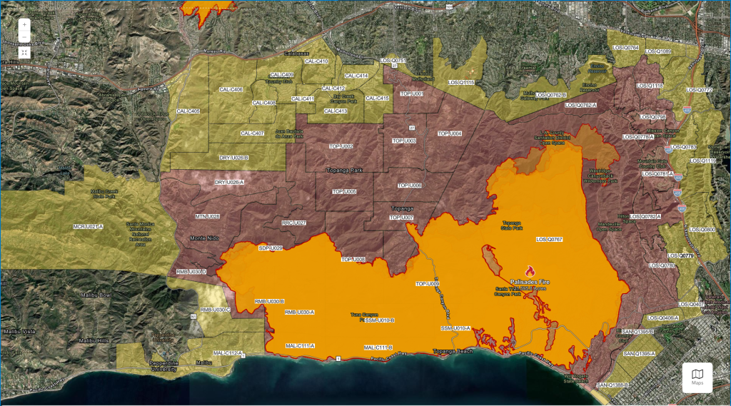 Encino Fire: Palisades Blaze Forces Widespread Evacuations 2 The Palisades Fire evacuation map. (Image Source: Cal Fire)