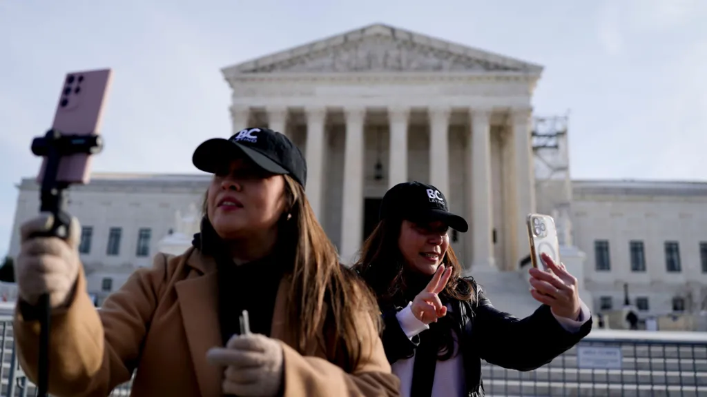 TikTok Ban Update: Supreme Court Could Uphold the App Ban 1 TikTokers gathered outside the Supreme Court. (Credit: Getty Images)