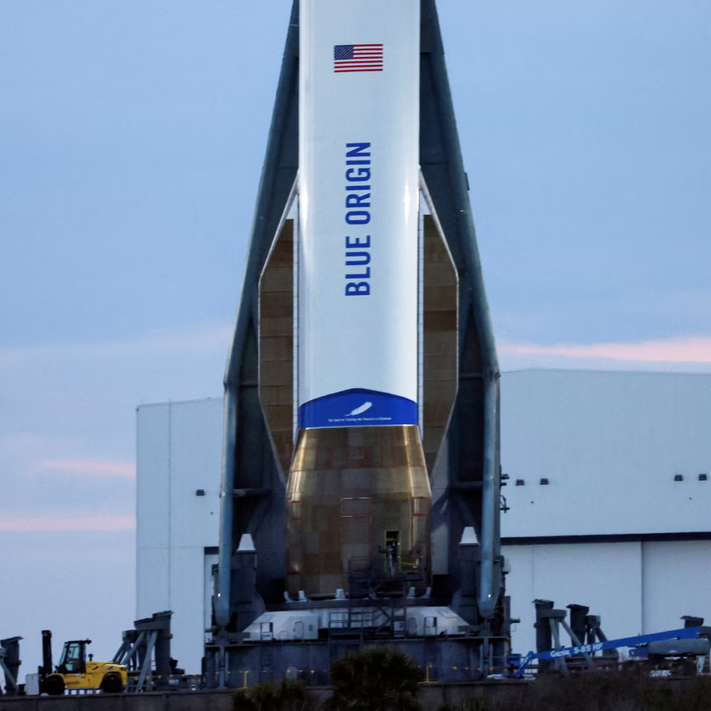 New Glenn Blue Origin rocket was preparing for it's launch today, but were postponed. (Image Credit: Reuters)