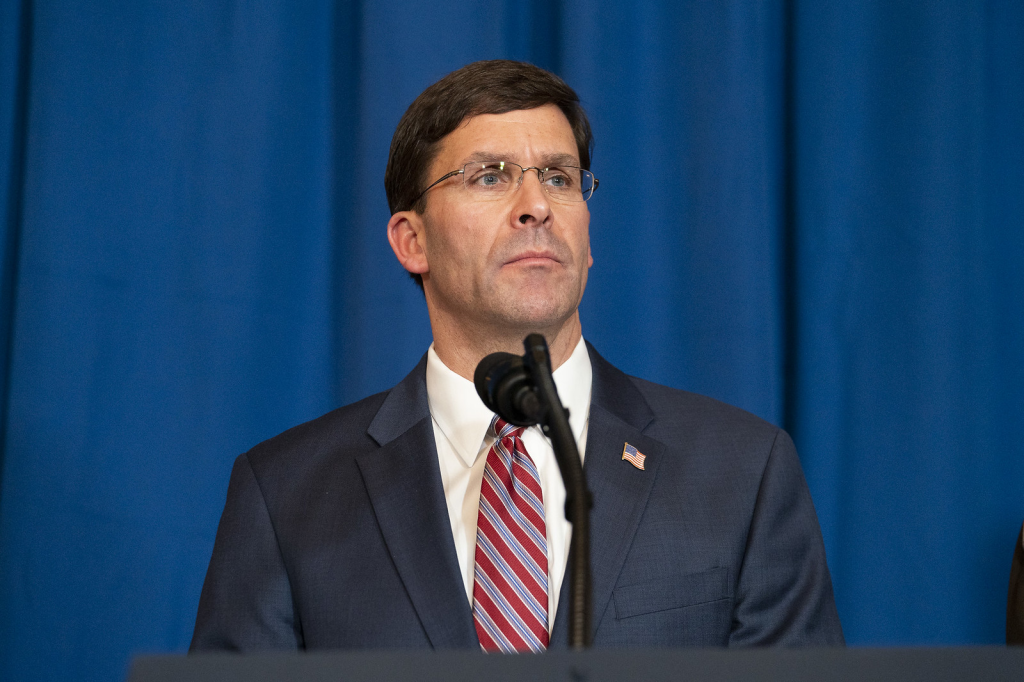 Pete Hegseth's Confirmation Hearing For Secretary of Defense 3 Current Secretary of Defense Mark Esper. (Image Credit: Tia Dufour / Official White House Photo)