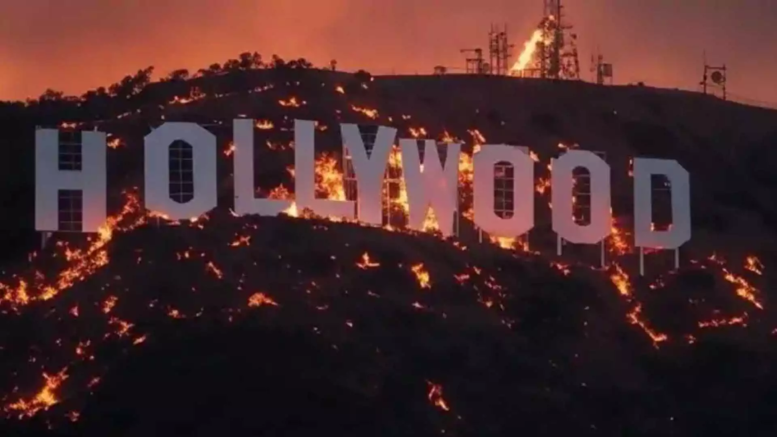 Is the Hollywood Sign on Fire? Debunking Myths Amid California Wildfires.