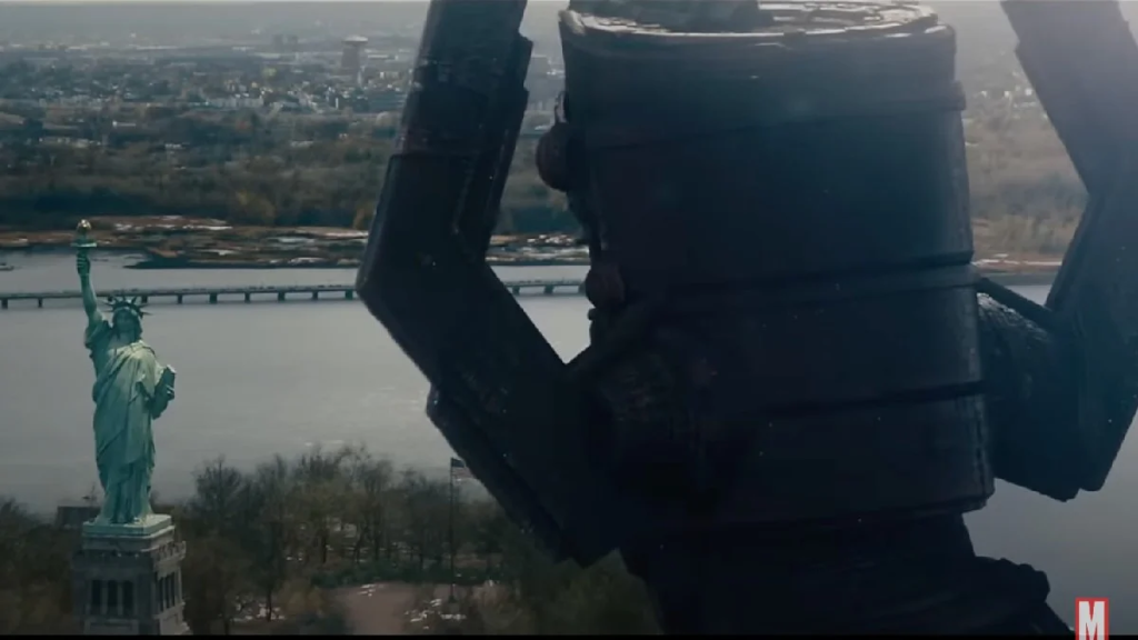 Ralph Ineson as Galactus in The Fantastic Four: First Steps trailer. (Image Credit: Marvel)