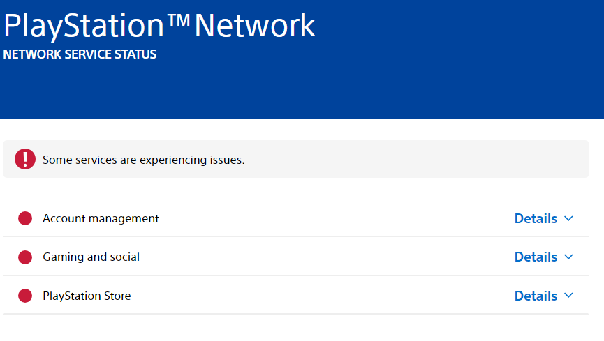 Is PlayStation Network Down? When Will It Be Back? 1 PlayStation Network is currently experiencing outage across all of it's services. (Image Source: PSN Status)