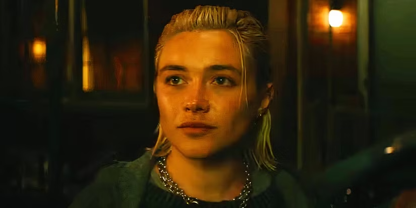 Thunderbolts Bring Marvel's Antihero Team To The Super Bowl 3 Florence Pugh as Yelena Belova / Black Widow in Thunderbolts' first trailer. (Image Credit: Marvel / Disney)