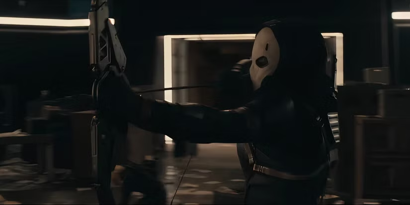 Thunderbolts Bring Marvel's Antihero Team To The Super Bowl 7 Olga Kurylenko as Antonia Dreykov / Taskmaster in Thunderbolts' first trailer. (Image Credit: Marvel / Disney)
