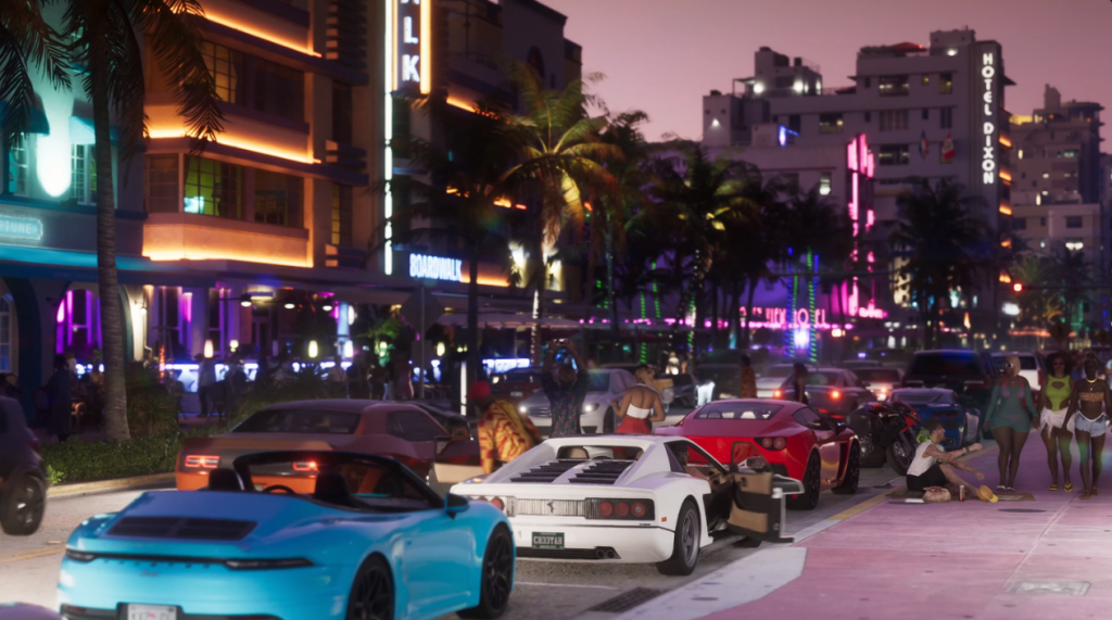 GTA 6 trailer gave fans a glimpse of what we can expect from the city settings where the game take place. (Image Credit: Rockstar Games)