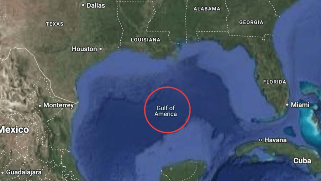Google Maps Finally Updates Gulf of Mexico to Gulf of America. (Image Source: Google)