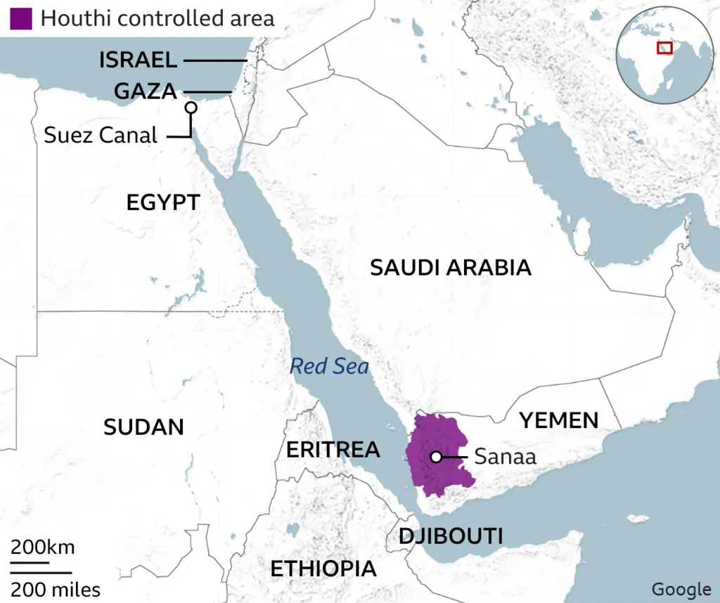 Trump Orders Airstrikes in Yemen Against Houthi Terrorists 4 The Houthis has controlled most northern and western region of Yemen, including it's capital, Sanaa. (Image Source: Sanaa Center for Strategic Studies, CRS, July 2023)