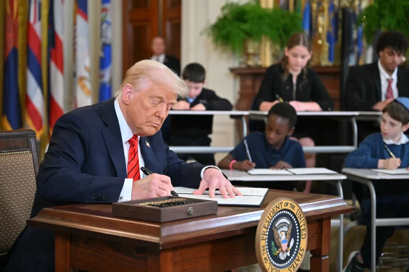 On Thursday, President Donald Trump signed an executive action to begin dismantling the U.S. Department of Education. (Credit: Getty Images)