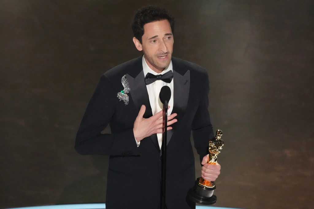 97th Academy Awards Winners: Who won the Oscars 2025? 2 Adrien Brody accepts the award for best actor in "The Brutalist." (Image Credit: Philip Cheung / The New York Times)