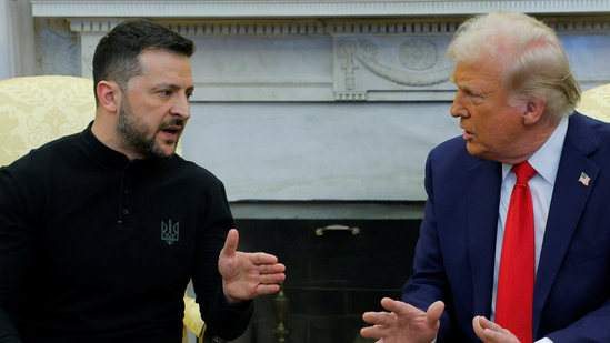 U.S. President Donald Trump meeting with Ukrainian President Volodymyr Zelensky at the White House in Washington, D.C., U.S., February 28, 2025. (Image Credit: Brian Snyder / REUTERS)