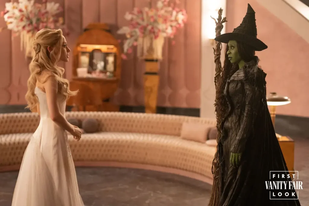First Look At Ariana Grande and Cynthia Erivo as Glinda and Elphaba in Wicked: For Good. (Image Credit: Giles Keyte/Universal Pictures)