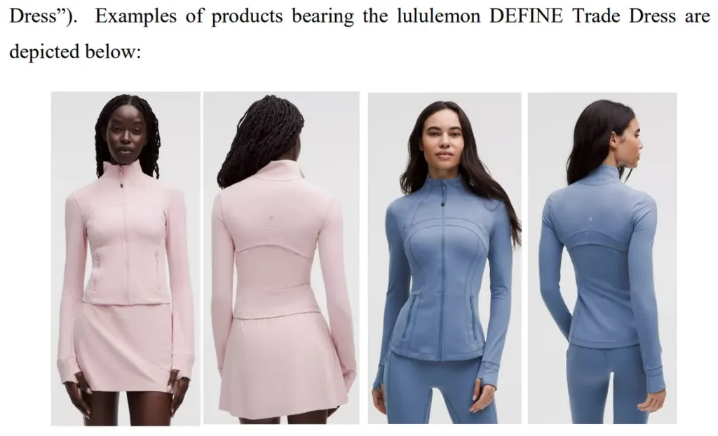Lululemon Sues Costco Over Costco Lululemon Dupe Design Infringements Lululemon Sues Costco Over "Costco Lululemon Dupe” Design Infringements. (Image Source: United States Courts)
