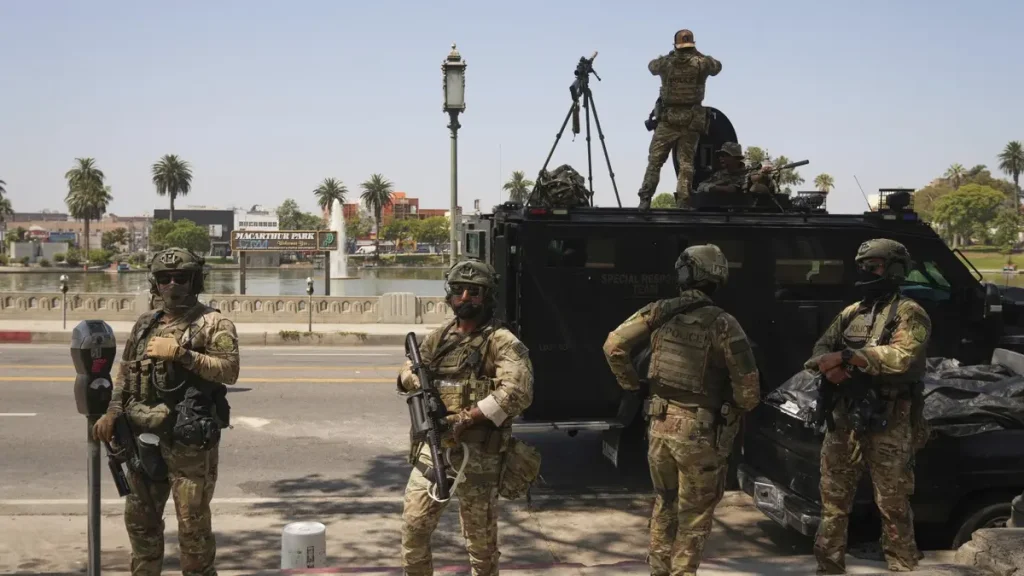 ICE Raid at MacArthur Park Sparks Backlash in L.A. ICE in MacArthur Park raid Monday July, 7th, 2025. (Image Credit: AP)