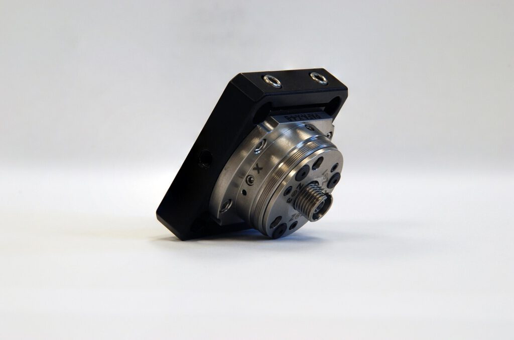 Close up of multi-core optical fiber cable connectors
