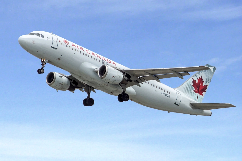 Air Canada plane, location unknown