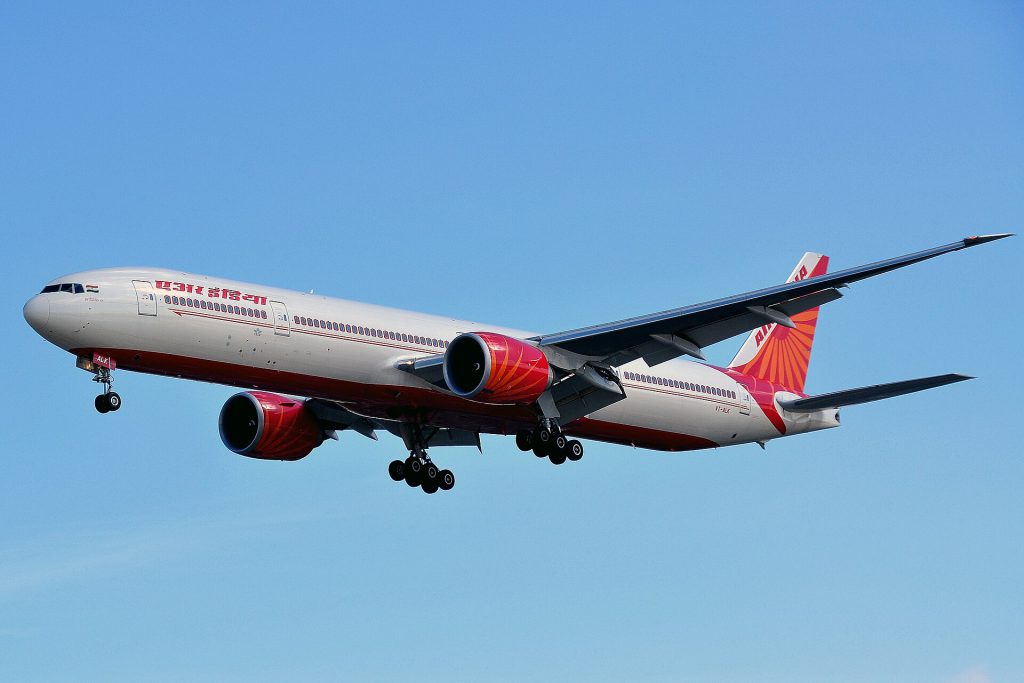 Air India Boeing 777-300ER aircraft on the tarmac at Mumbai International Airport