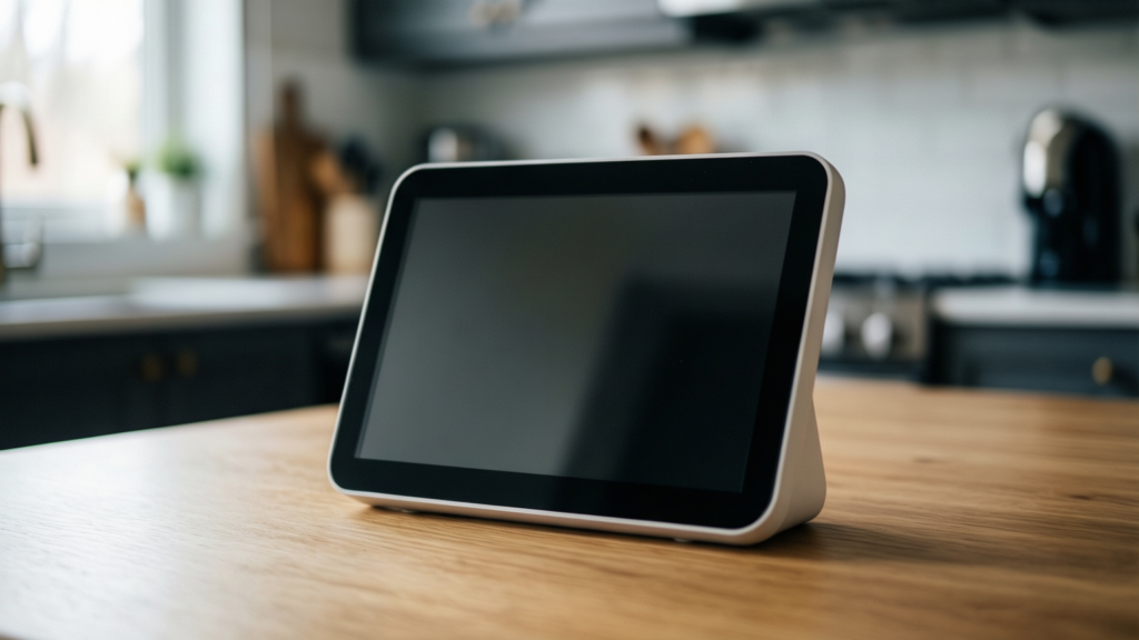 Amazon Echo Show 16 smart display on a kitchen counter