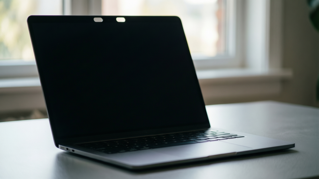 Conceptual rendering of a new touchscreen MacBook Pro with OLED display