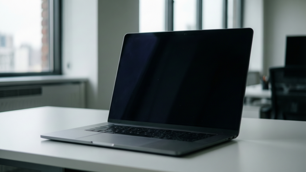 Close up of a MacBook Pro screen with touch capability