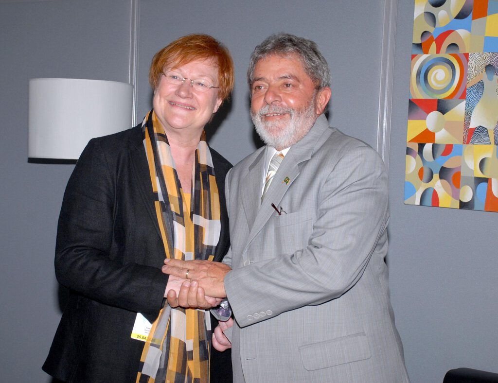 President Tarja Halonen and President Luiz Inácio Lula da Silva in