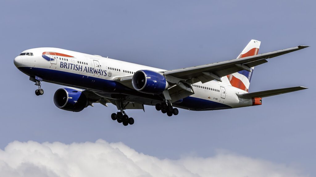 British Airways Boeing 787 Dreamliner taking off from London Heathrow airport