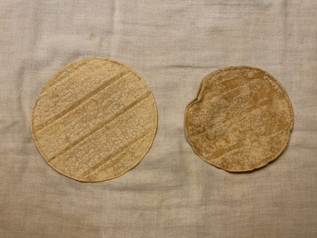 Effects of staling on corn tortilla