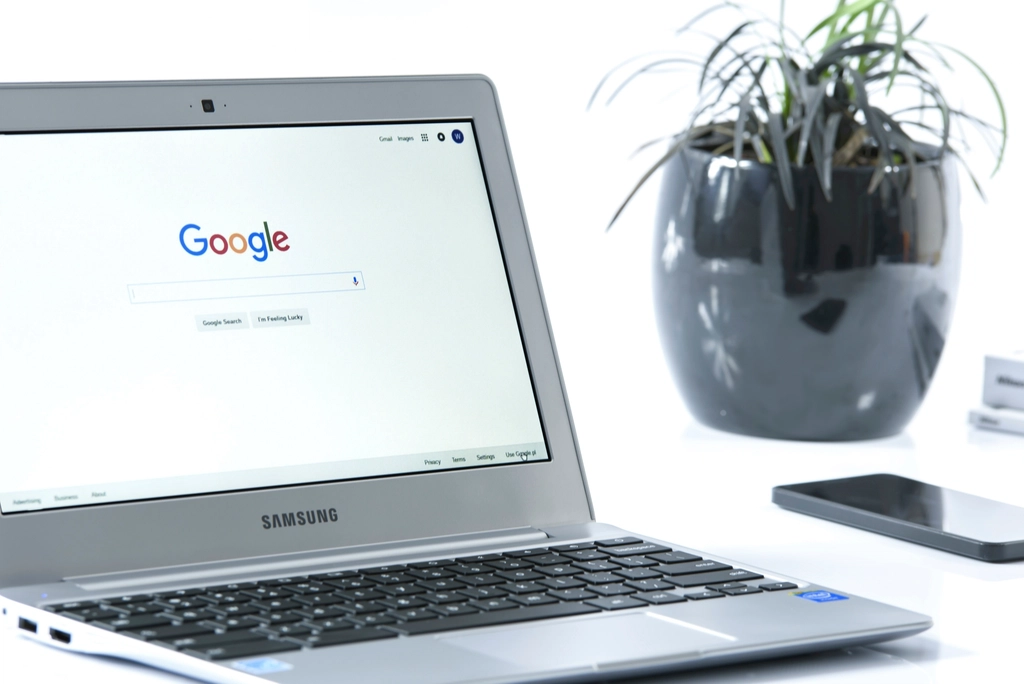 Cookie Theft: How Hackers Hijack Your Digital Accounts 1 Google page Samsung laptop screen