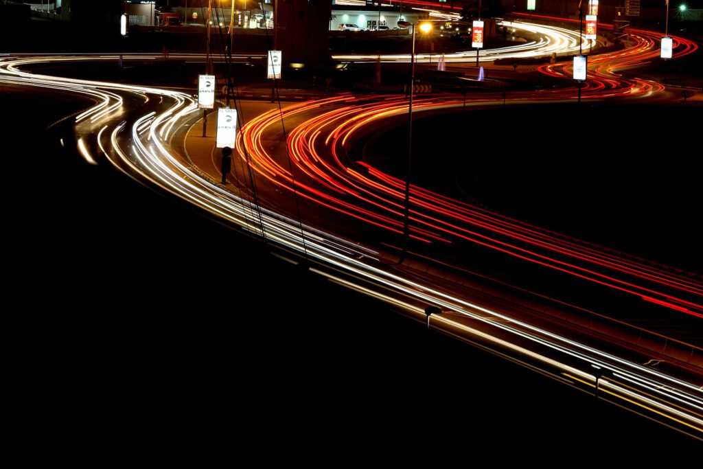 Long exposure light trails