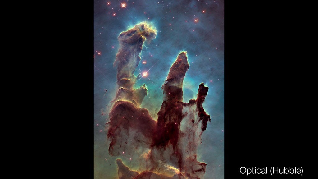 Hubble and Chandra Data Sonified Into Eagle Nebula Sound Sonified Eagle Nebula pillars visualization