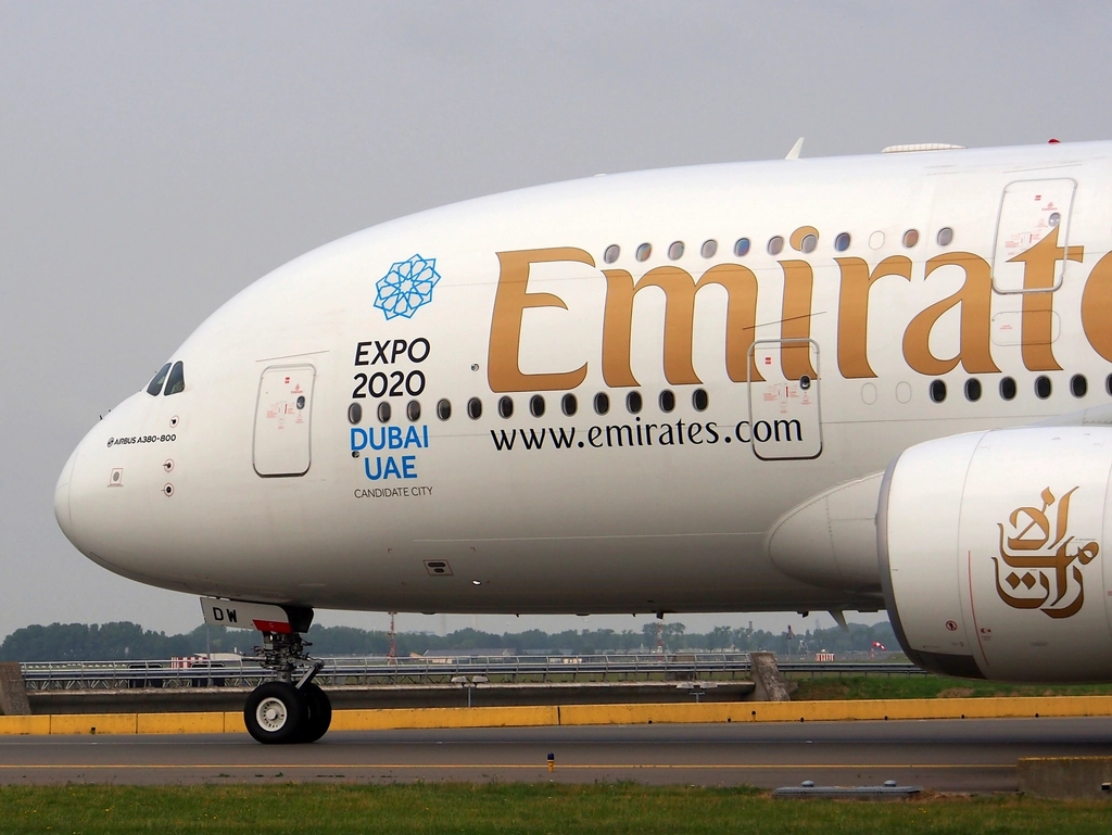 Emirates airlines airbus a380, location