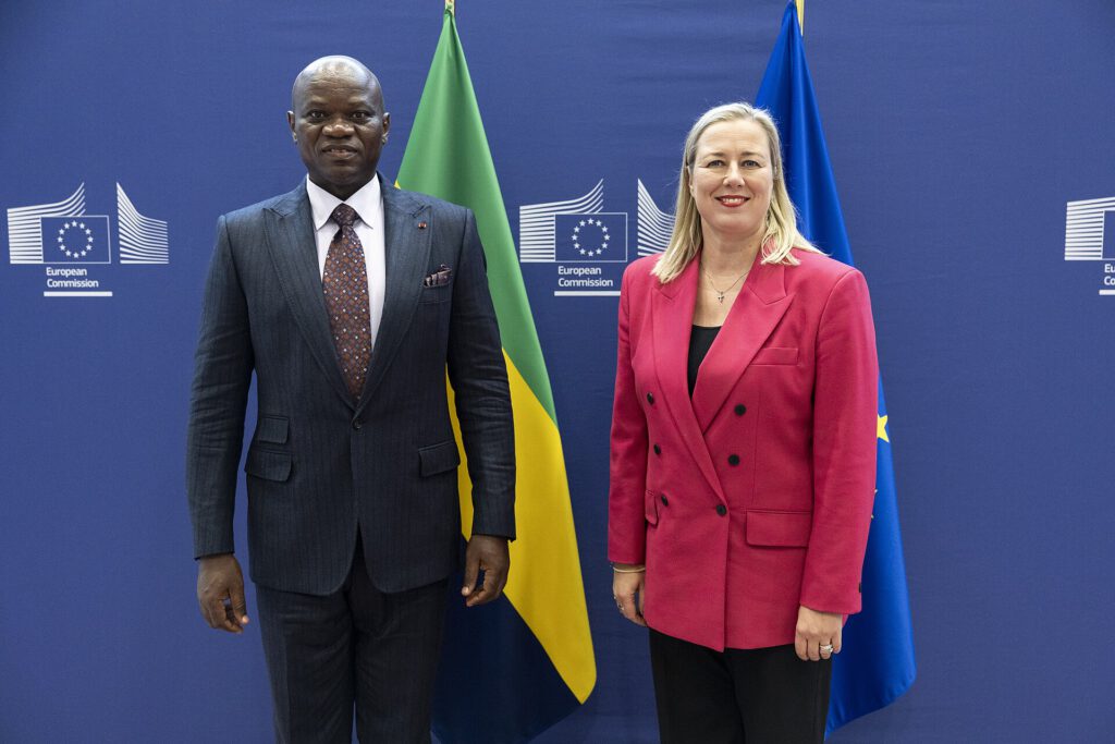 Gabon Restores Social Media Access After Eight-Month Ban 1 Brice Oligui Nguema and Jutta Urpilainen