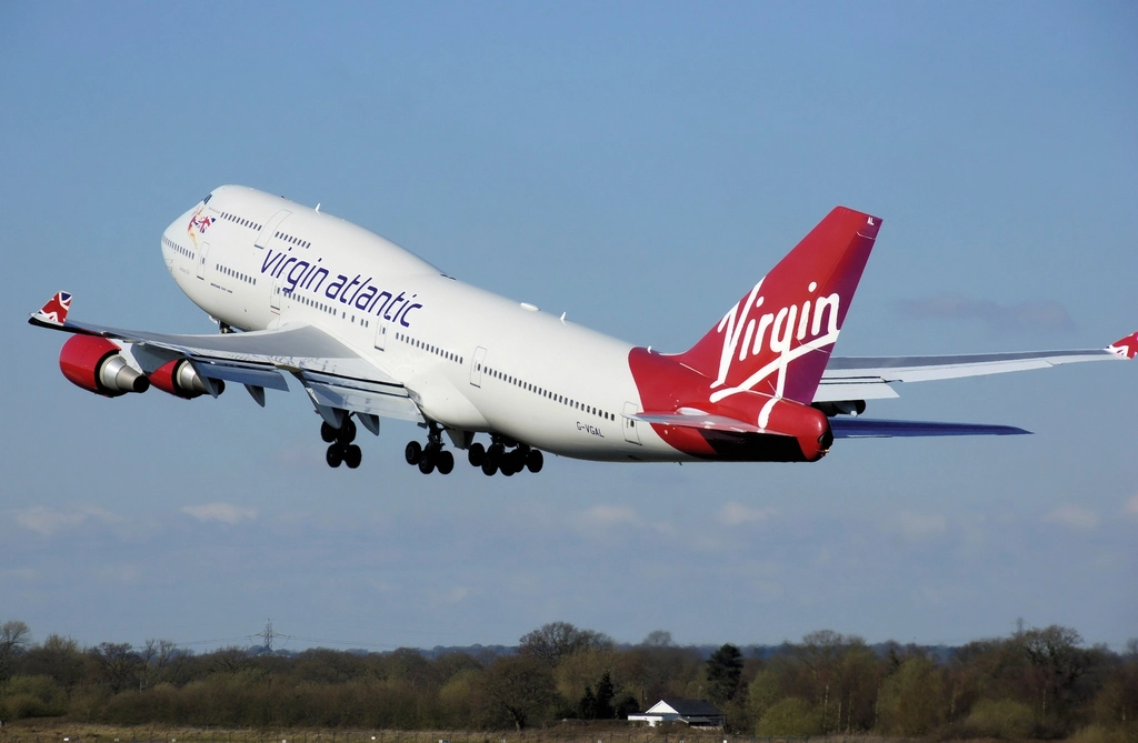 Virgin Atlantic airlines aircraft, location