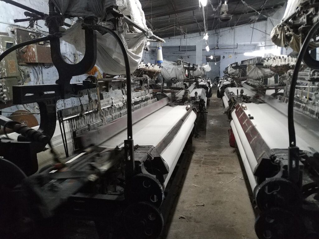 Textile manufacturing in Meerut, India