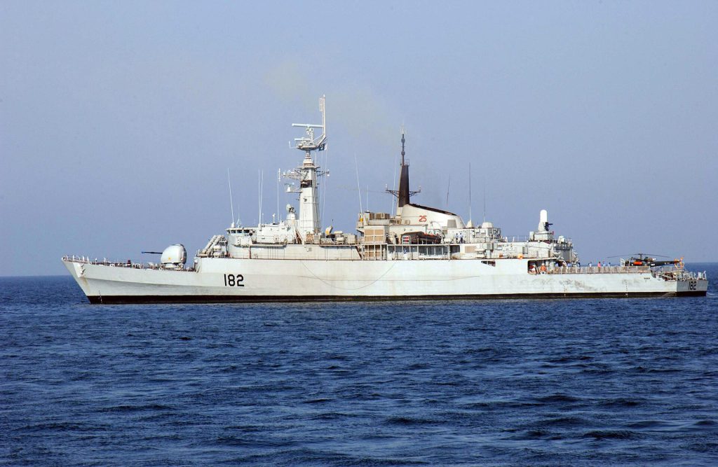 Iran Claims Tankers Hit Mines in Strait of Hormuz 2 US Navy 041121 N 7469S 001 The Pakistan Navy destroyer PNS Babur (D 182) operates in the Persian Gulf as part of the Coalition Maritime Campaign Plan conducted under Commander Task Force One Five Zero (CTF 150)