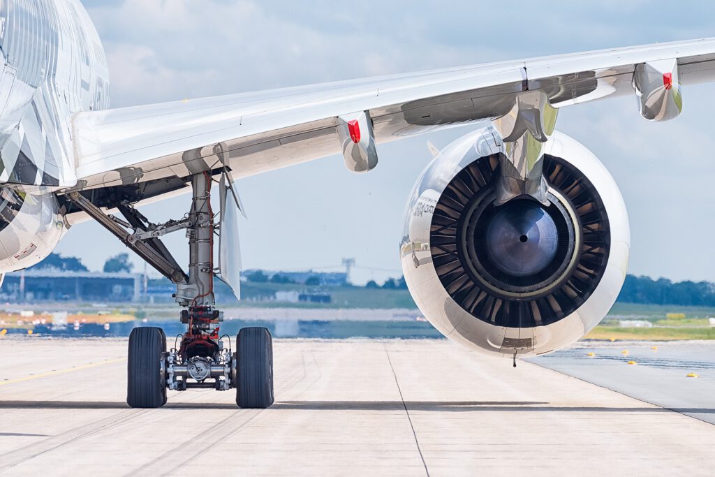 Airbus A350-900 aircraft at Amsterdam airport