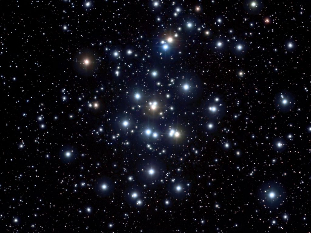 Mars and the Beehive Cluster Appear Under Aurora in Sweden 2 Messier 44