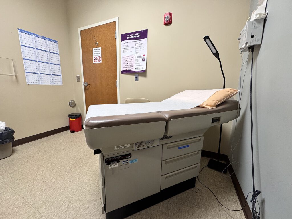 Millions of Seniors Face Medicare Advantage Plan Cancellations 1 A typical examination room and exam table in a doctor's office. 02