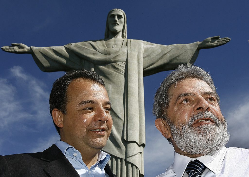 Sérgio Cabral Filho e Lula no Cristo   14jun
