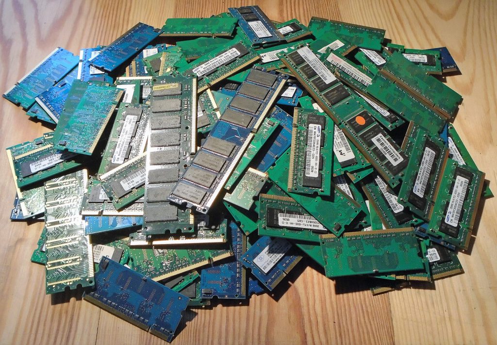 Pile of Laptop & Desktop RAM Memory Modules