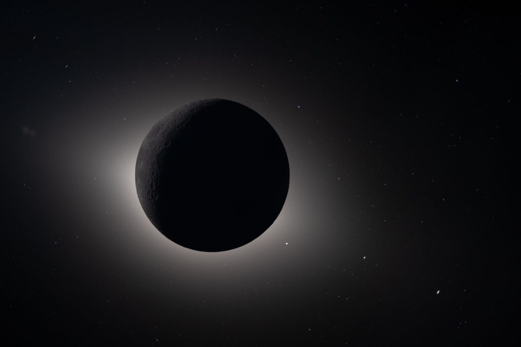 Artemis II data visualization showing lunar surface and meteoroid impacts