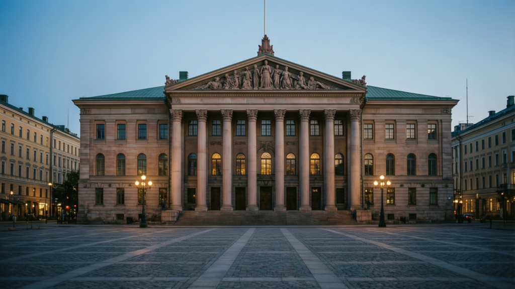 Helsinki cityscape with government buildings relevant to the Nordic leaders call Putin discussion