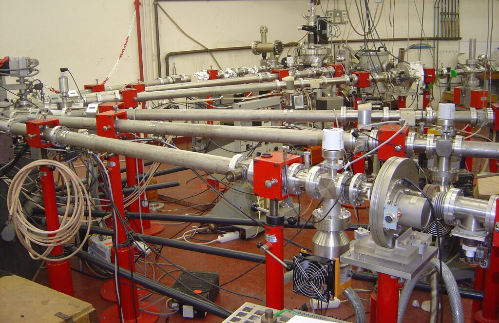 Northwestern Scientists Trap Antimatter for Months Illustration of a single positron trapped in a vacuum chamber by electromagnetic fields