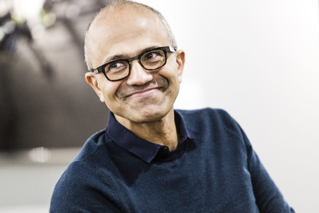Satya smiling print