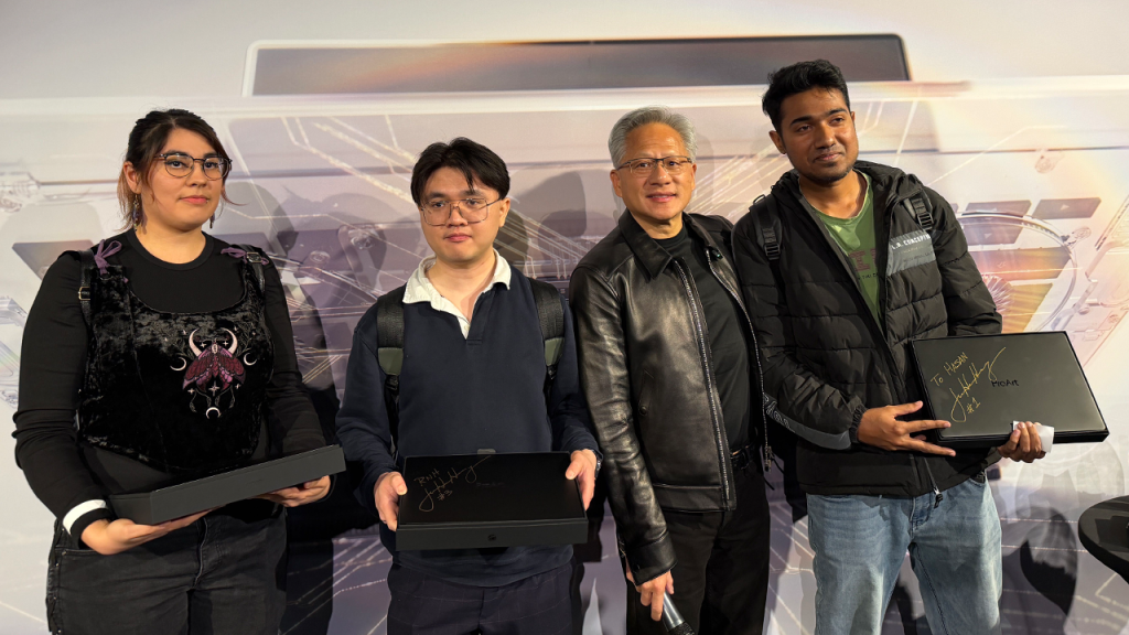 NVIDIA RTX Spark laptop on a desk with Blackwell RTX graphics branding