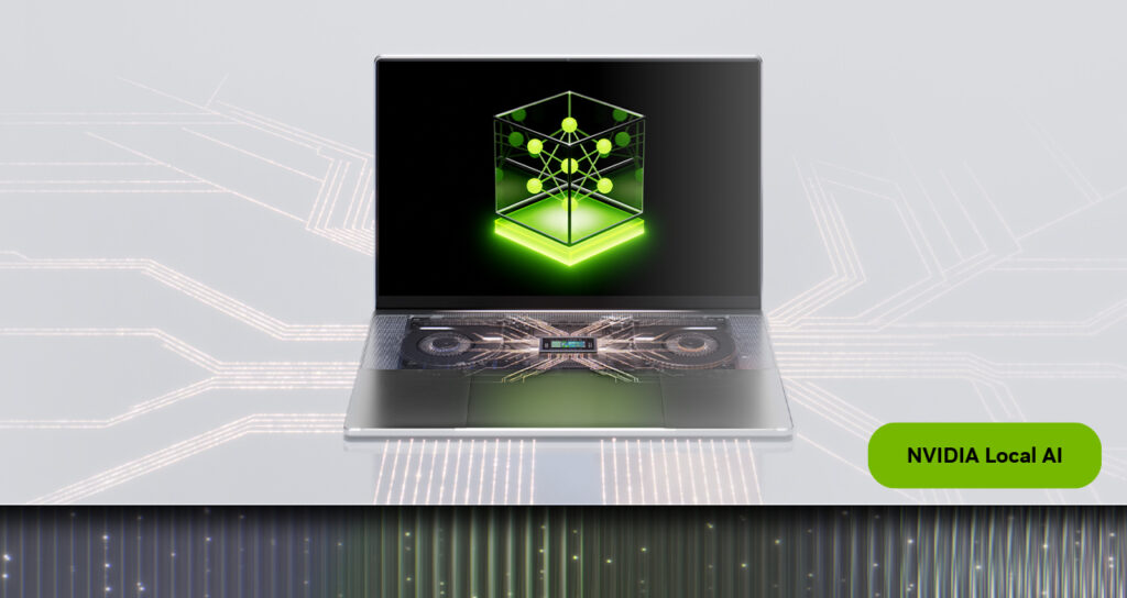 NVIDIA RTX Spark laptop with AI model interface