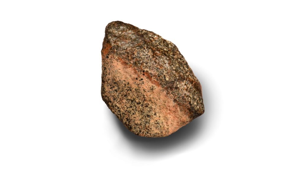 Close up of Teghaza 001, the oldest mars meteorite found in the Sahara Desert