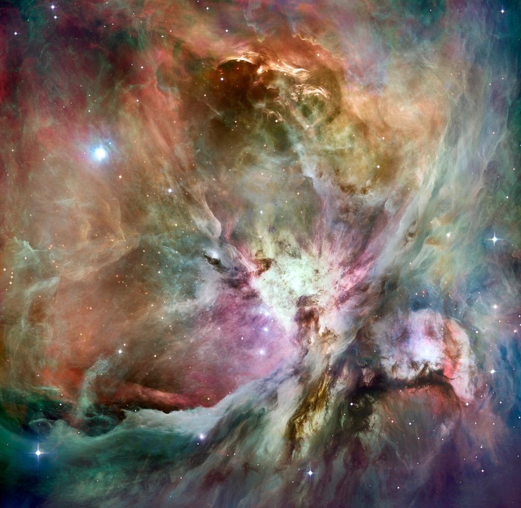 Orion Nebula M42 Featured as Star-Birth Region 3 HST Orion nebula image composited
